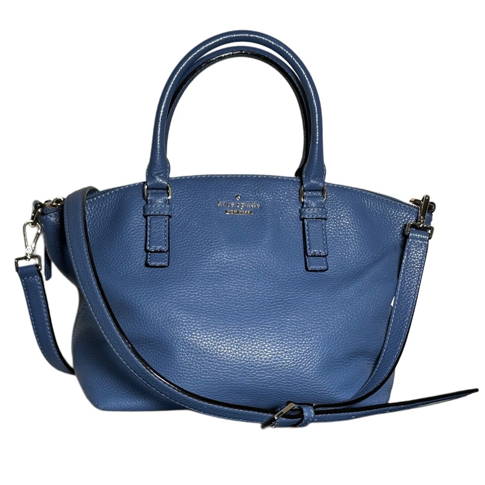 KATE SPADE NEW YORK JACKSON STREET Small Dixon Navy Leather Satchel Crossbody